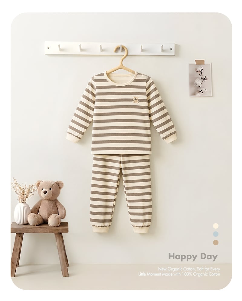 Bộ đồ dài dáng rộng cotton mịn bé trai và bé gái U1329