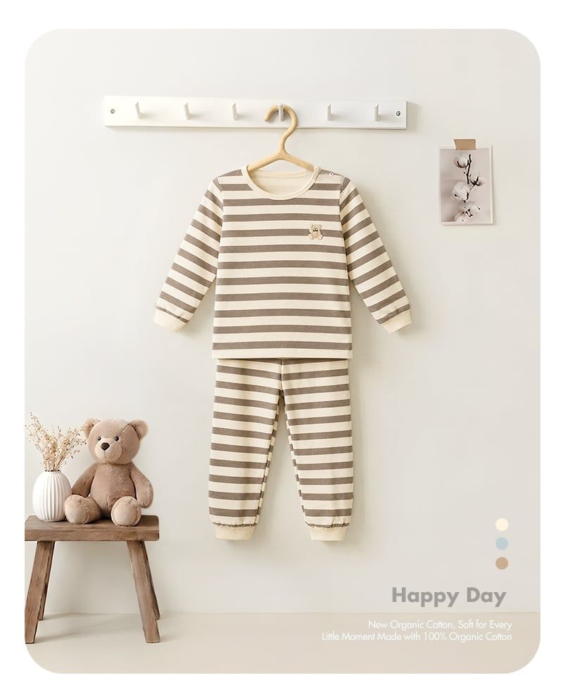 Bộ đồ dài dáng rộng cotton mịn bé trai và bé gái U1329