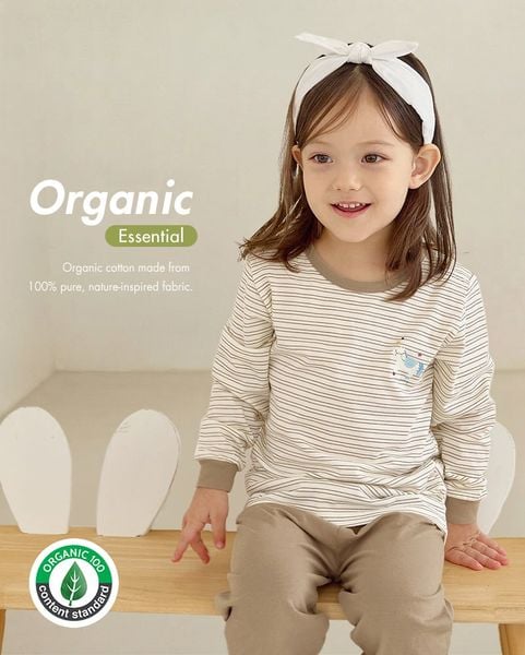 Bộ đồ dài dáng rộng cotton mịn bé trai và bé gái U1330