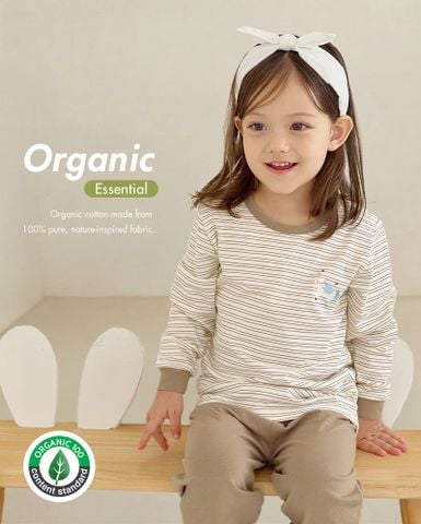Bộ đồ dài dáng rộng cotton mịn bé trai và bé gái U1330
