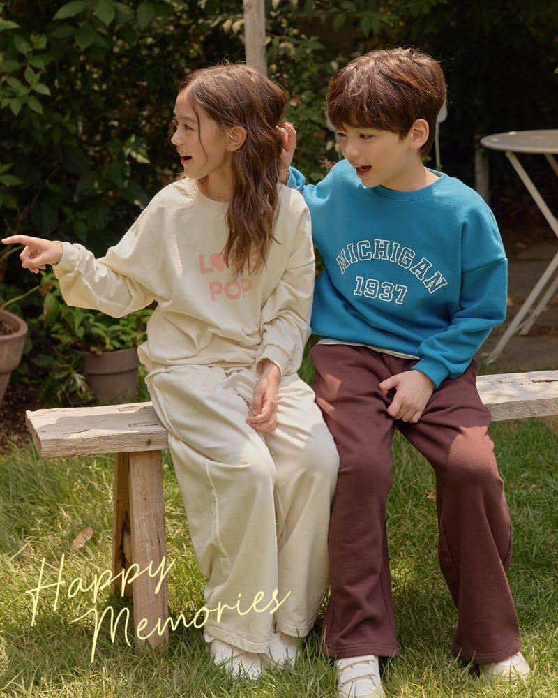 Bộ đồ dài dáng rộng vải nỉ da cá cotton bé trai và bé gái U1344