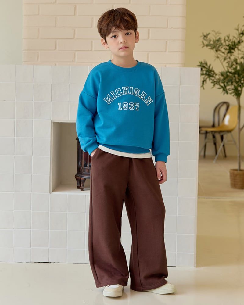 Bộ đồ dài dáng rộng vải nỉ da cá cotton bé trai và bé gái U1344