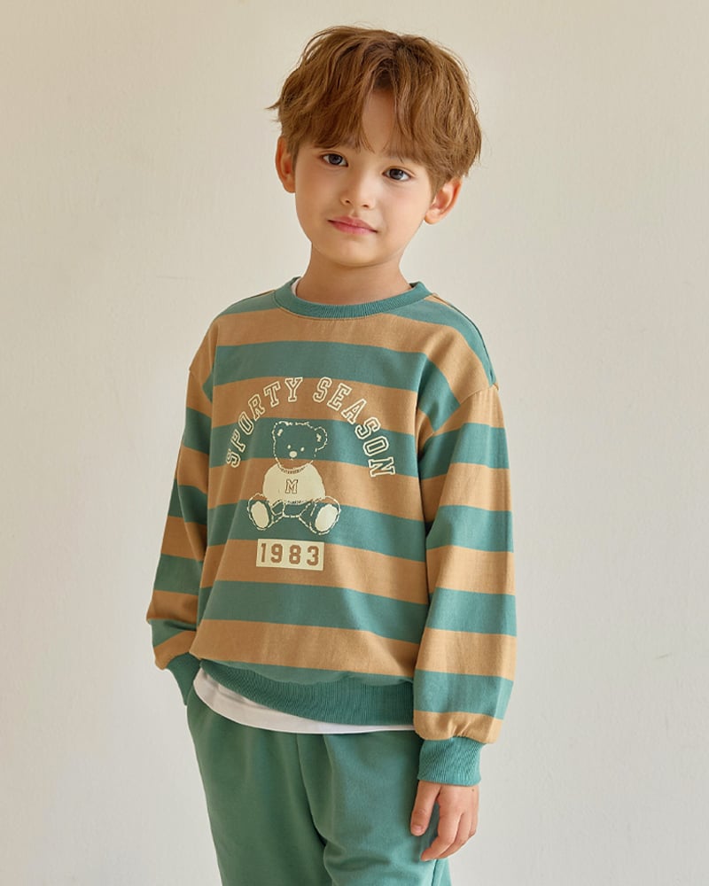 Bộ đồ dài dáng rộng vải nỉ da cá cotton bé trai và bé gái U1337
