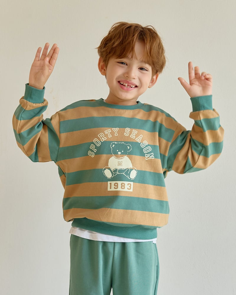 Bộ đồ dài dáng rộng vải nỉ da cá cotton bé trai và bé gái U1337