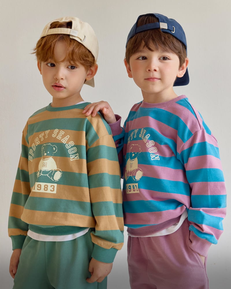 Bộ đồ dài dáng rộng vải nỉ da cá cotton bé trai và bé gái U1337