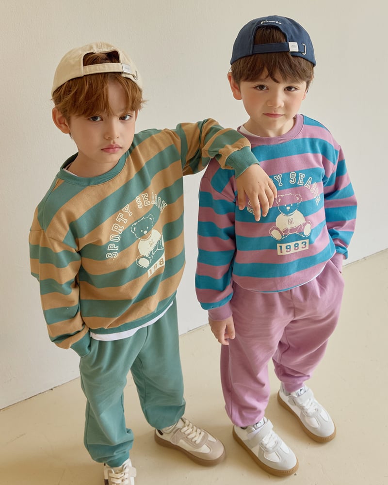 Bộ đồ dài dáng rộng vải nỉ da cá cotton bé trai và bé gái U1336