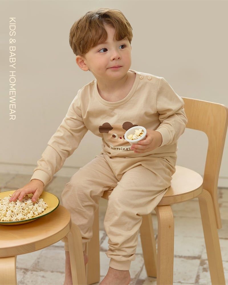 Bộ đồ dài dáng rộng cotton mịn bé trai và bé gái U1325