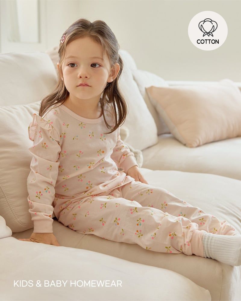Bộ đồ dài dáng rộng cotton mịn bé gái U1326