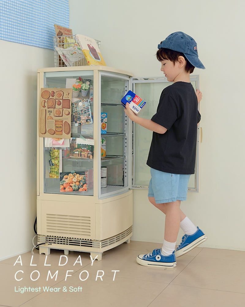 Áo thun tay ngắn vải cotton thoáng mát bé trai và bé gái U900R