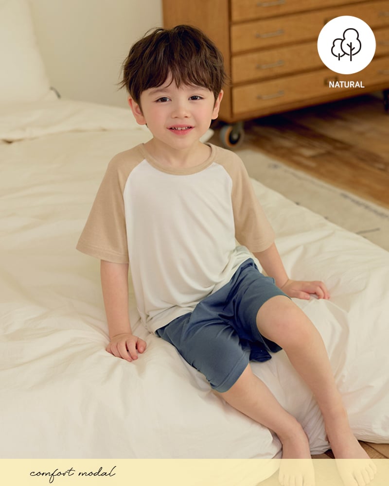 Bộ đồ ngắn mặc nhà vải Tencel Modal siêu mềm mát bé trai và bé gái U3236