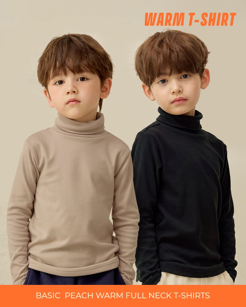 Áo cổ lọ dài tay vải nỉ bông ấm bé trai và bé gái U900U