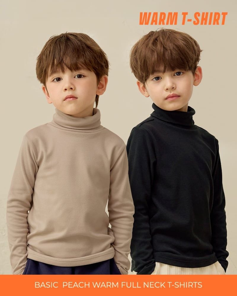Áo cổ lọ dài tay vải nỉ bông ấm bé trai và bé gái U900U