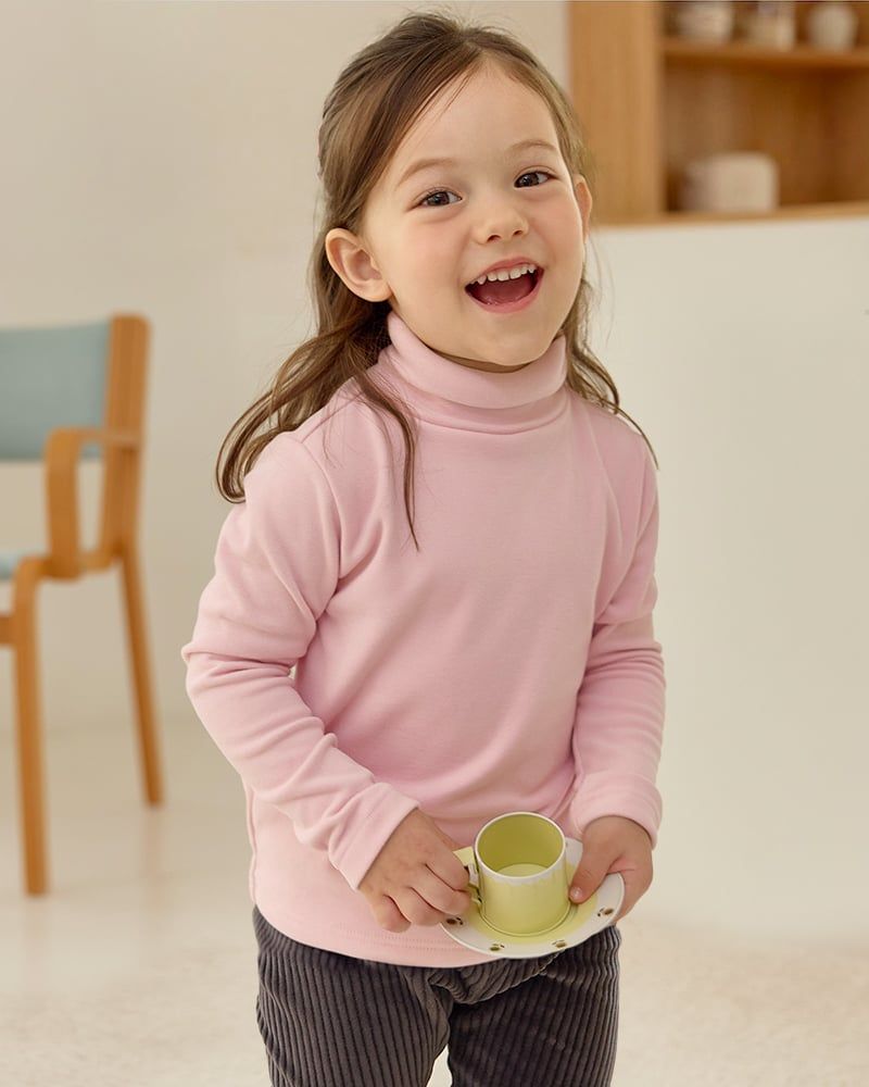 Áo cổ lọ dài tay vải nỉ bông ấm bé trai và bé gái U900U