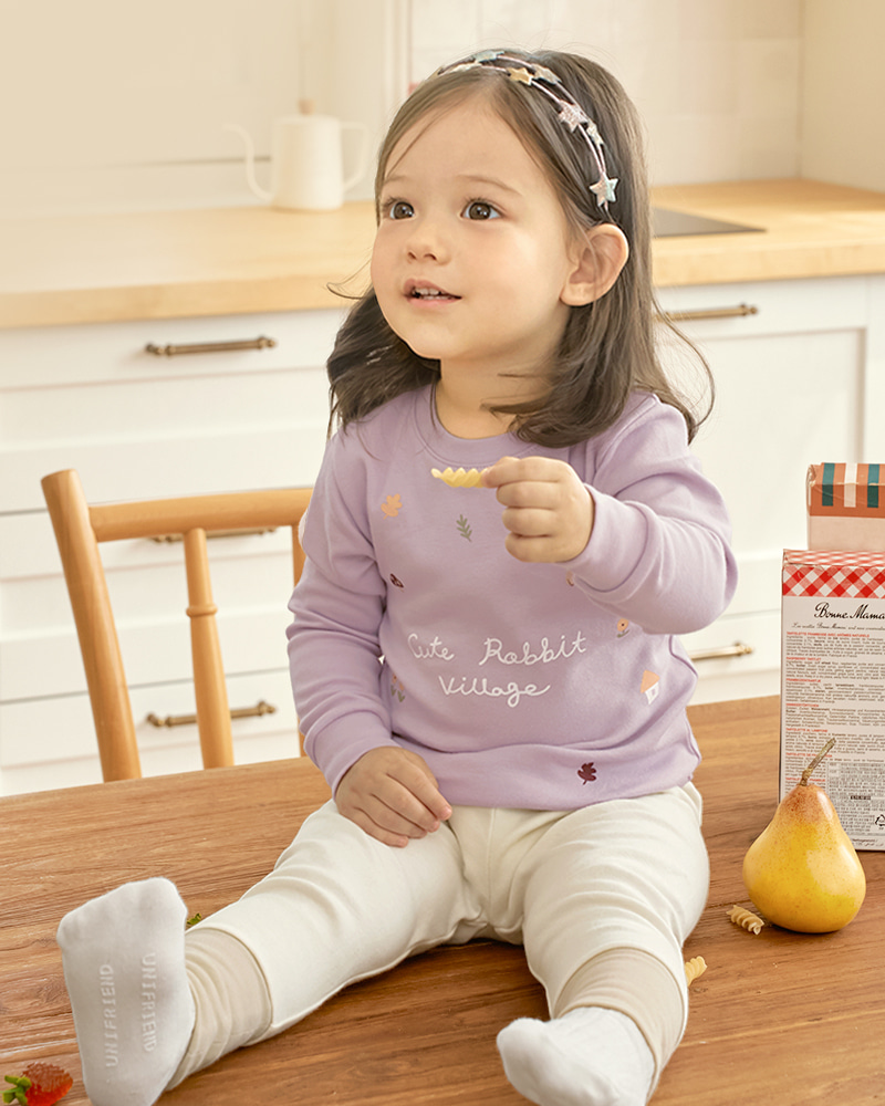 Bộ đồ dài dáng ôm cotton mịn bé gái U1258