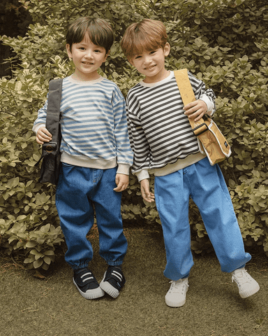 Quần jogger jean co giãn bé trai và bé gái U950K