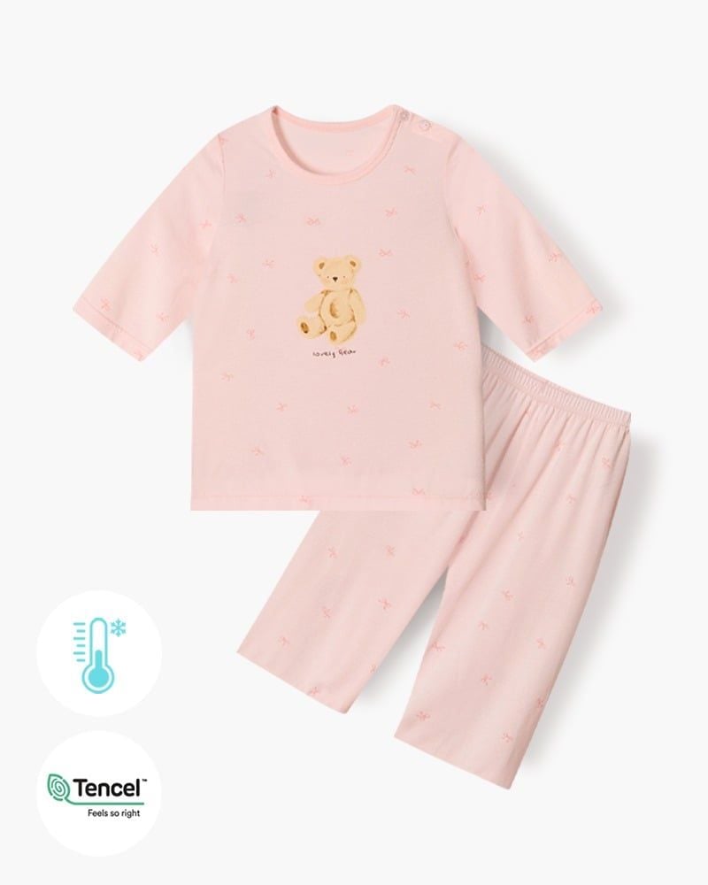 Bộ đồ lửng vải Tencel Modal siêu mềm mịn cho bé gái U2169