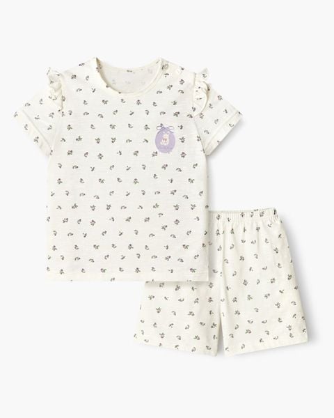 Bộ đồ ngắn cotton mịn bé gái U3208