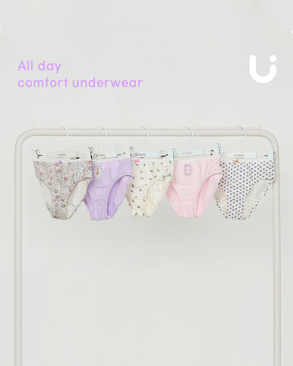 Set 5 quần chip tam giác bé gái U6054