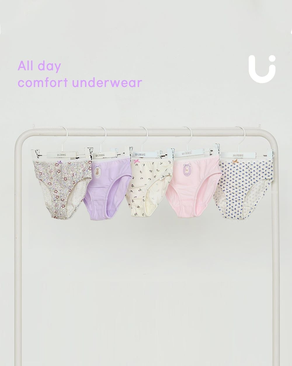 Set 5 quần chip tam giác bé gái U6054