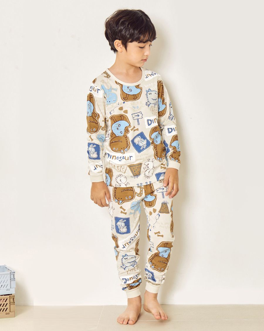 Bộ đồ dài dáng rộng cotton mịn bé trai U1043