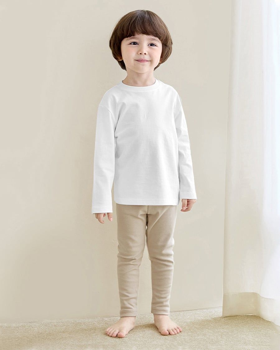 Quần legging dài vải nỉ cào bông ấm thu đông bé trai và bé gái U950E