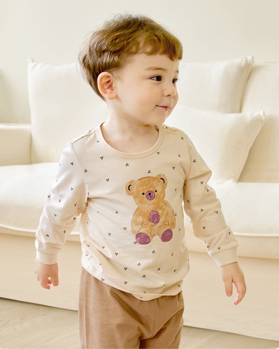 Bộ đồ dài dáng rộng cotton mịn bé trai và bé gái U1251