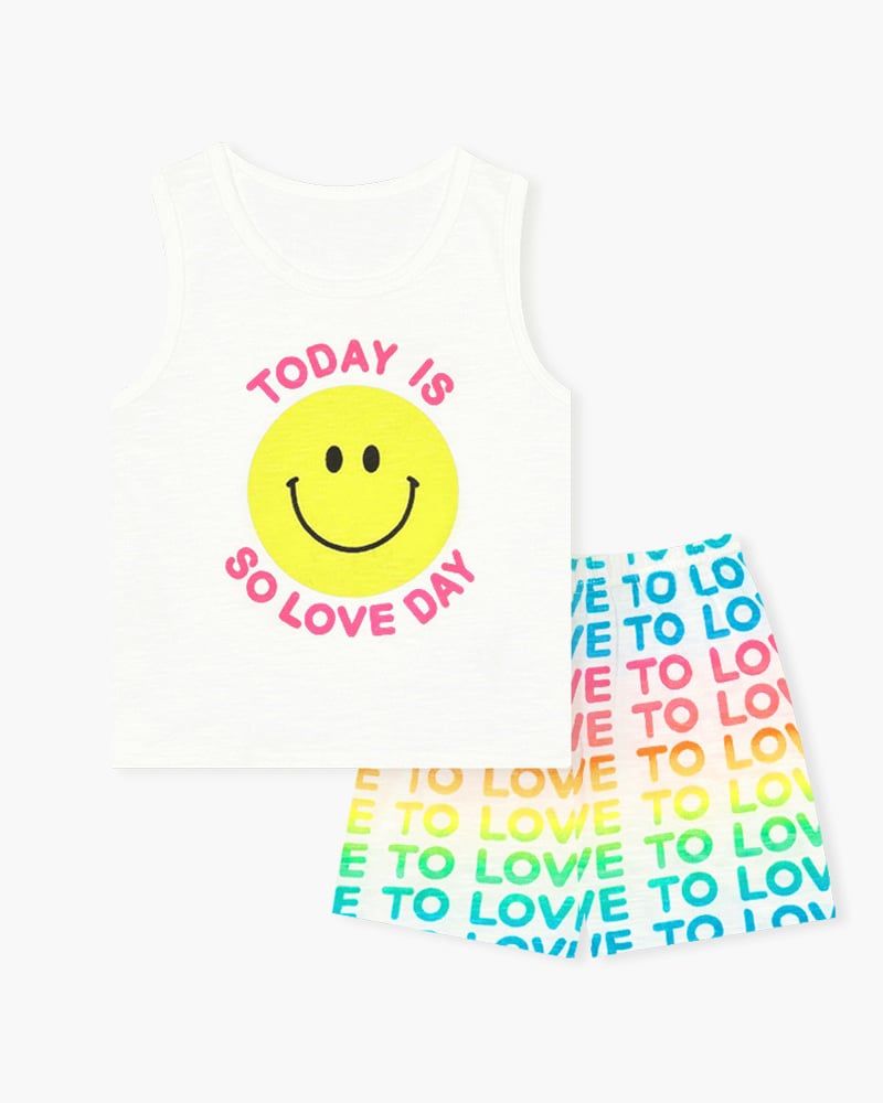 Bộ đồ ba lỗ cotton mịn bé gái U4051