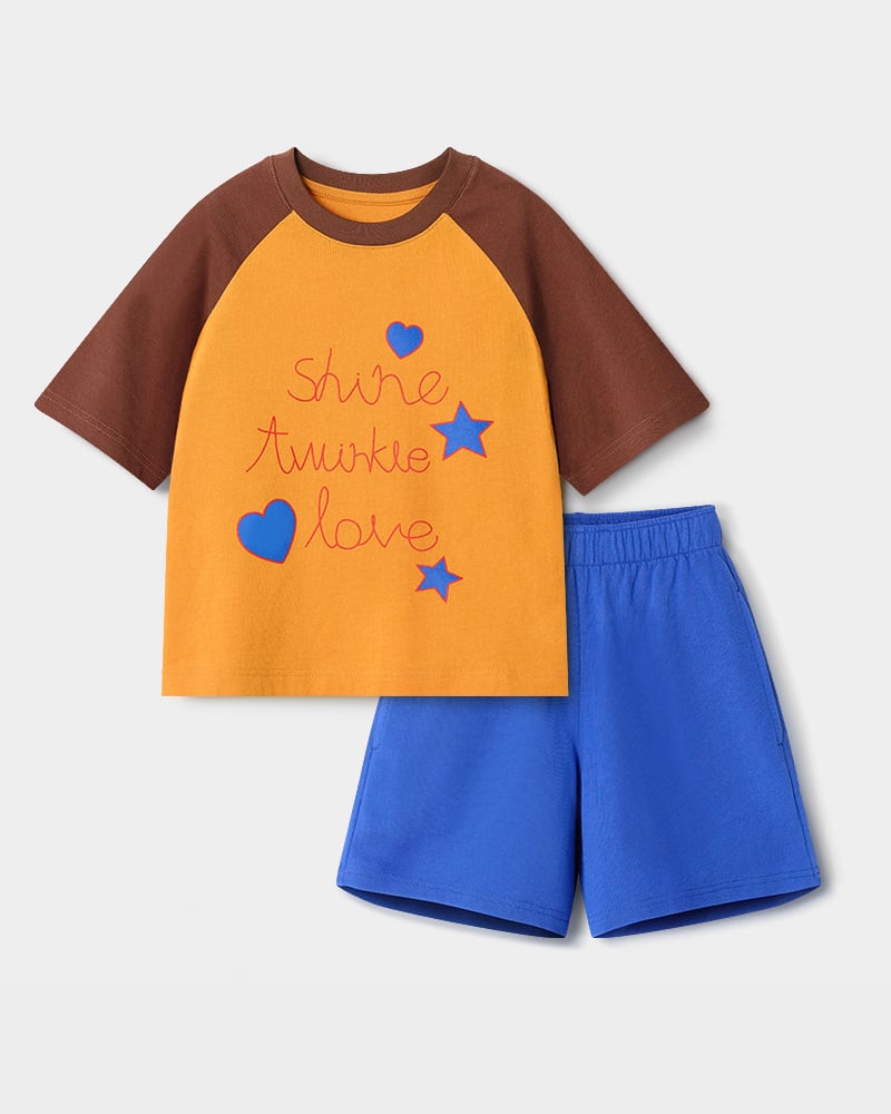 Bộ đồ ngắn cotton mịn bé trai và bé gái U3187