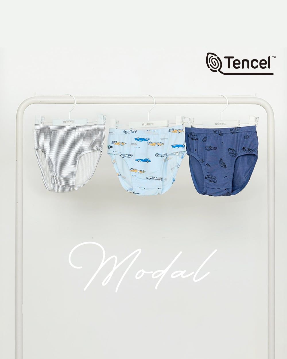 Set 3 quần chip tam giác vải Tencel cho bé trai U6063