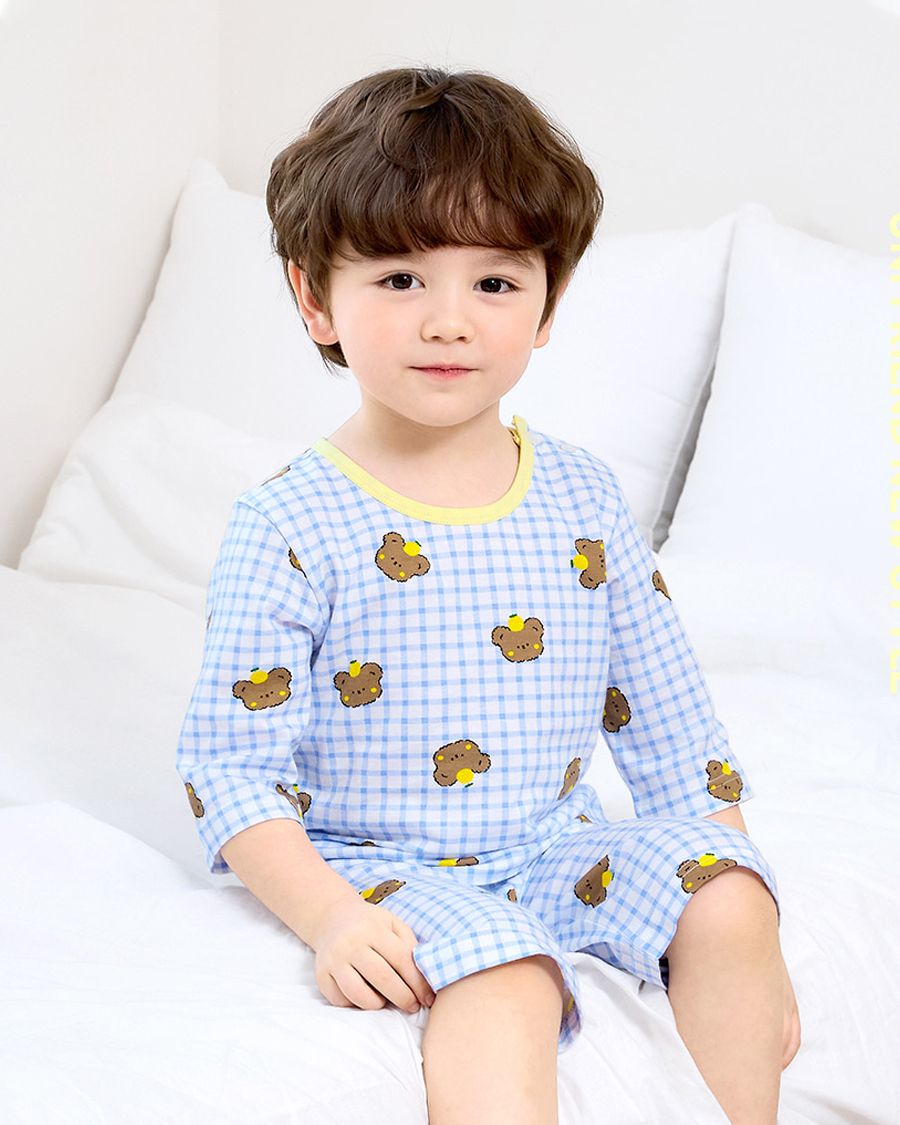 Bộ đồ lửng cotton mịn bé trai U2155