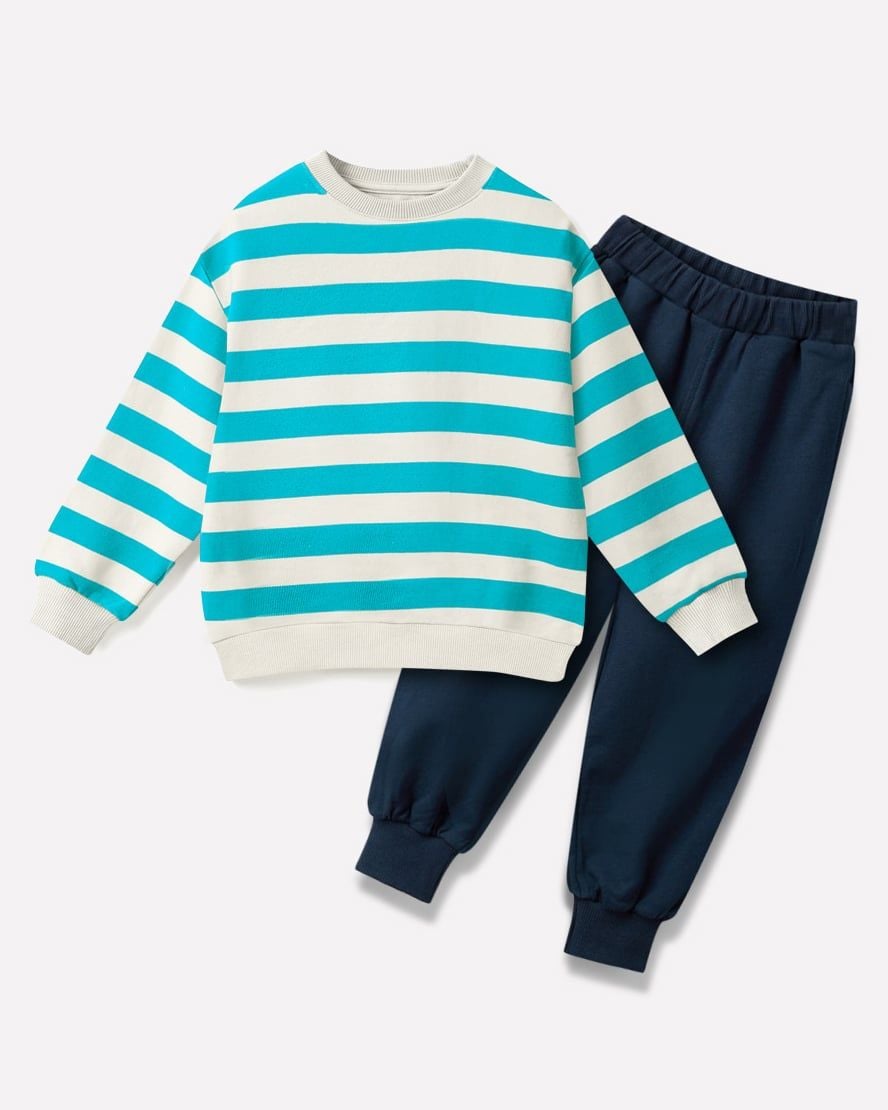 Bộ đồ dài dáng rộng cotton mịn bé gái và bé trai U1225