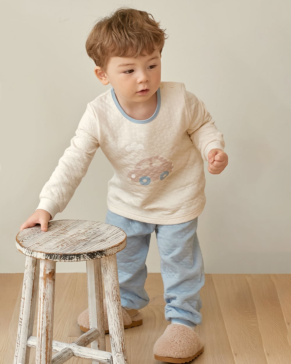 Bộ dài tay chần bông dày vừa cho bé trai U1286