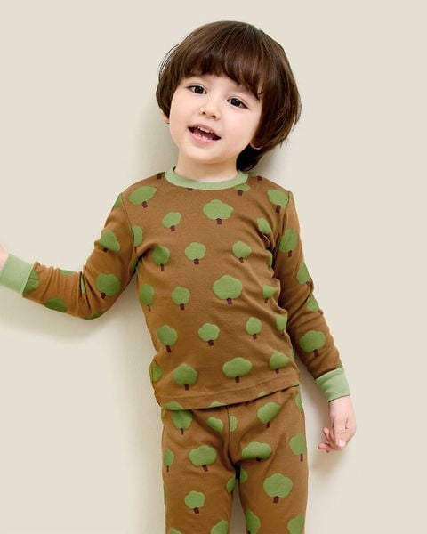 Bộ đồ dài dáng ôm cotton mịn bé gái và bé trai U1227