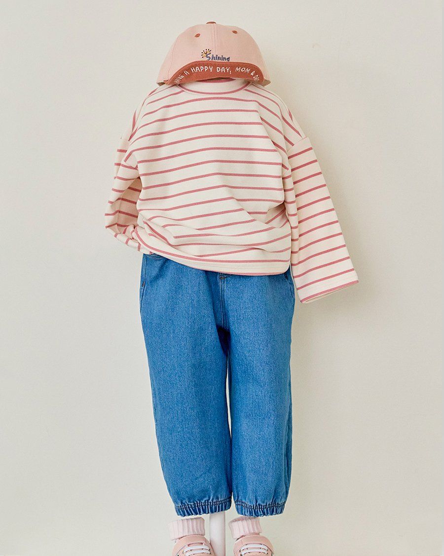 Áo thun dài tay cổ 3 phân vải nỉ cào bông ấm bé trai và bé gái U900G