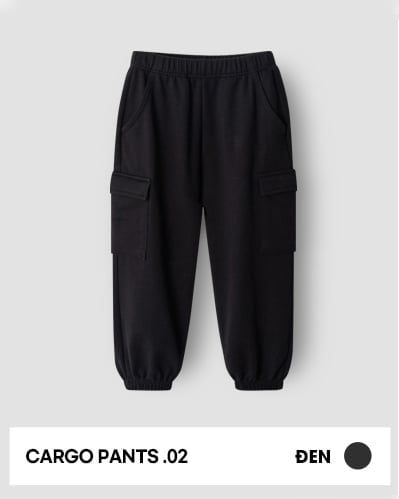 Quần cargo thu đông cotton spandex bé trai và bé gái U950G