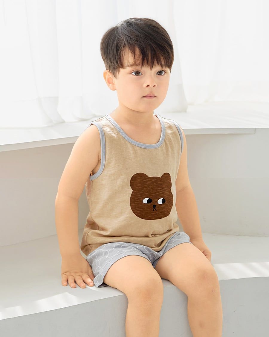 Bộ đồ ba lỗ cotton mịn bé trai và bé gái U4073