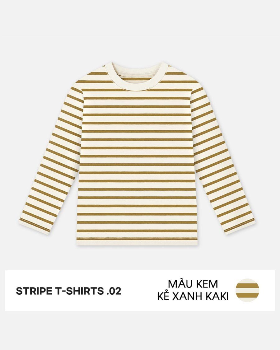 Áo phông thu đông tay dài cotton mịn bé trai và bé gái U900C