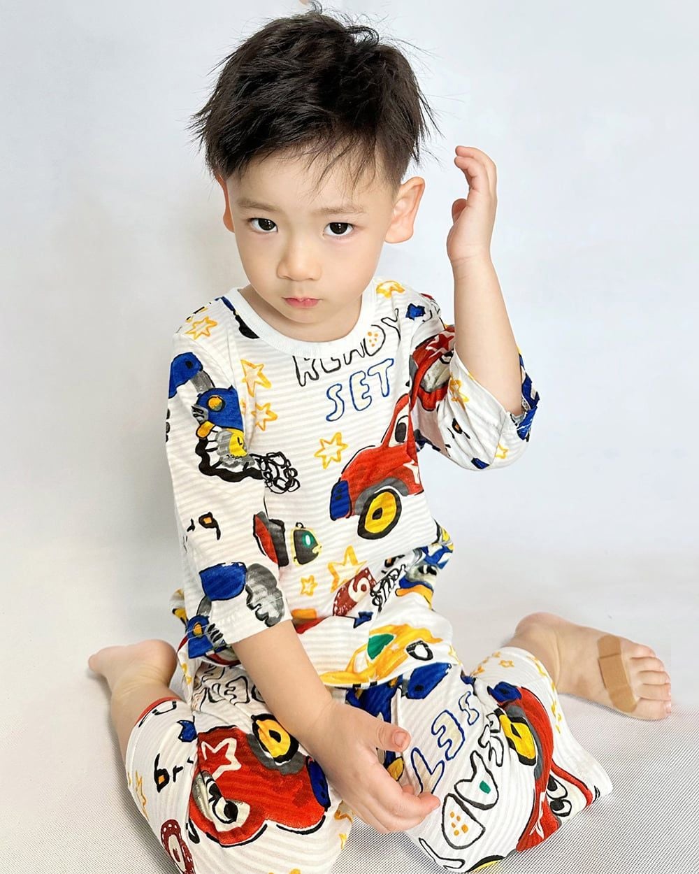 Bộ đồ lửng cotton giấy bé trai U2141