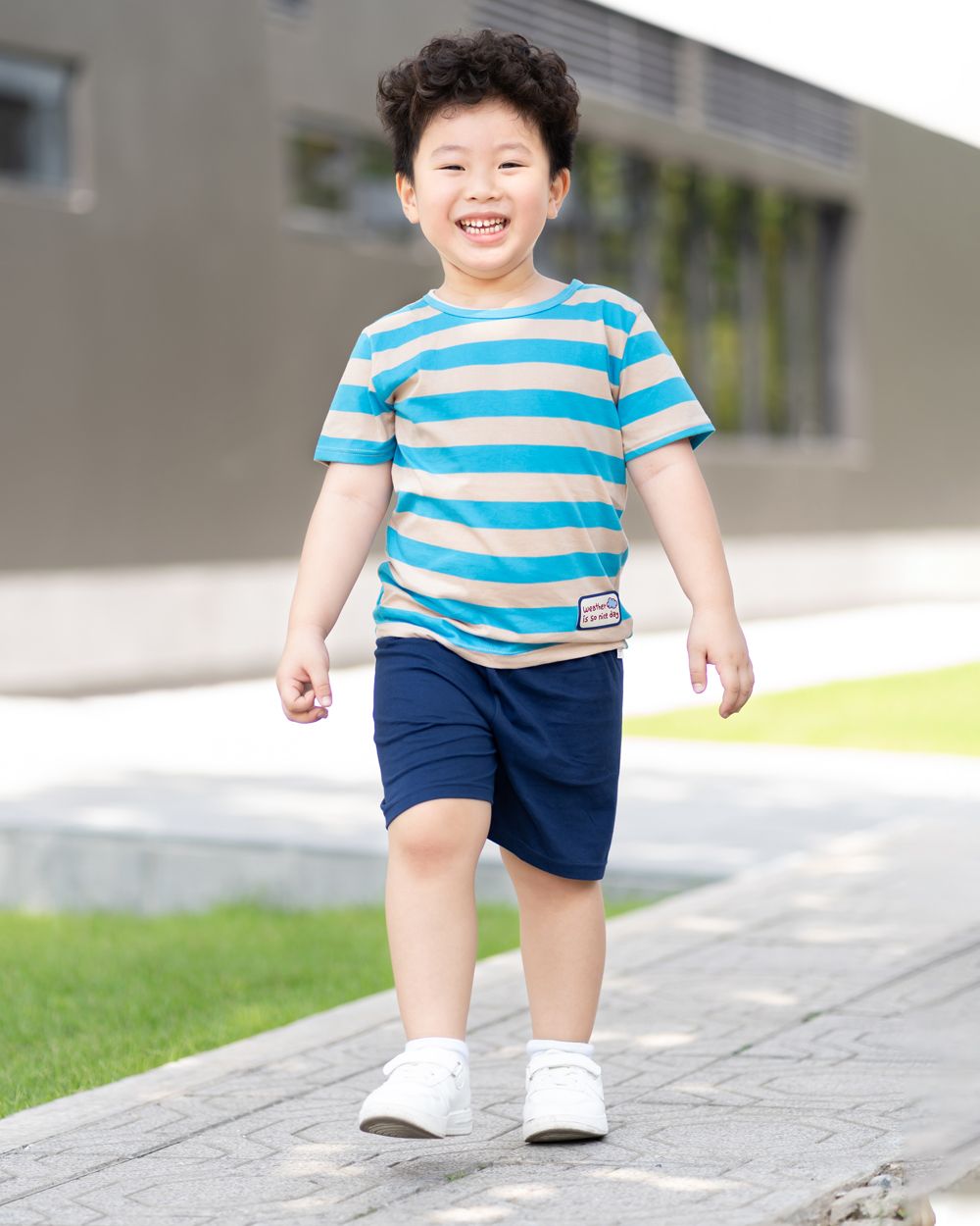 Bộ đồ ngắn cotton mịn bé gái và bé trai U3173