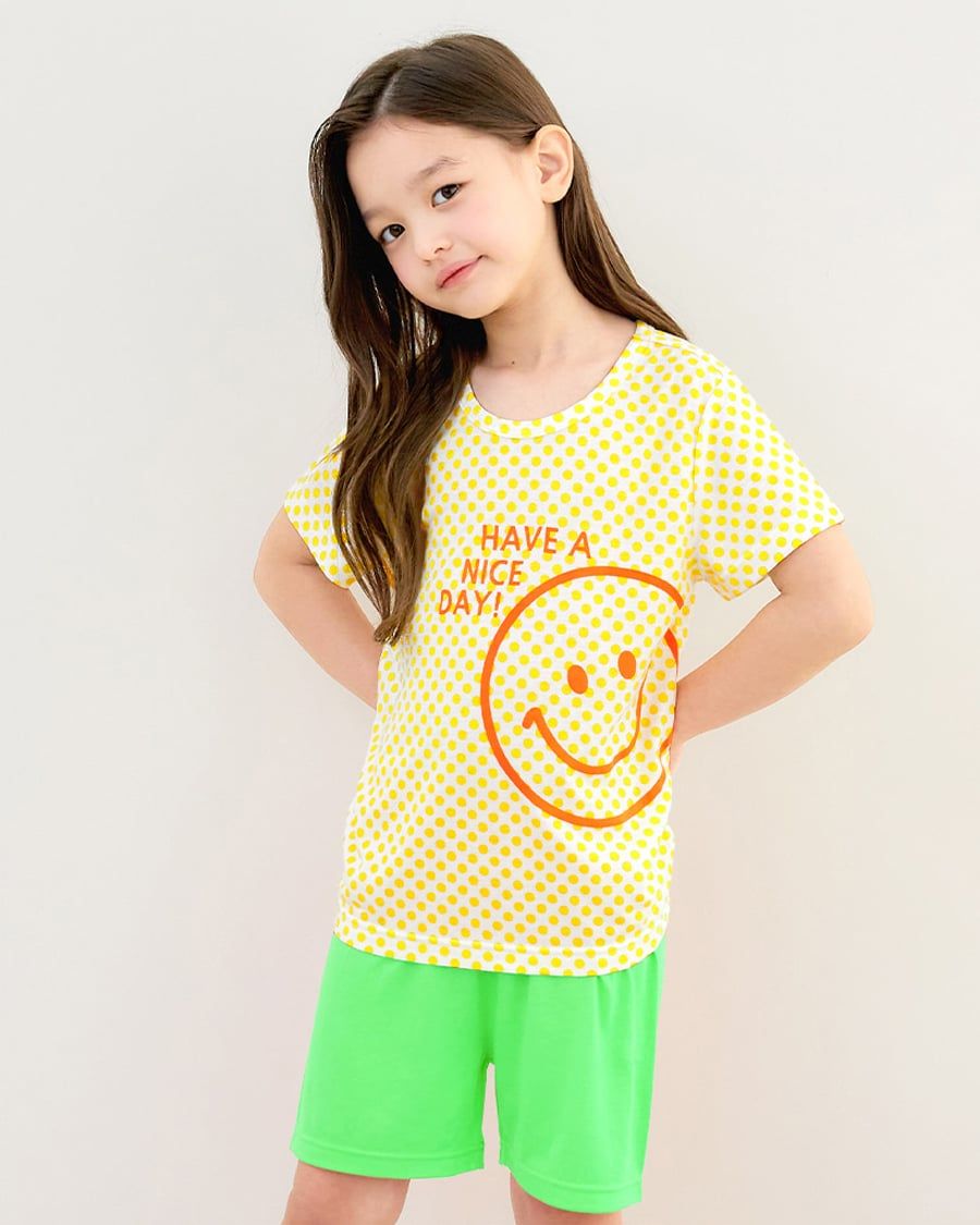 Bộ đồ ngắn Cool Feel mịn mỏng mát bé gái U3171