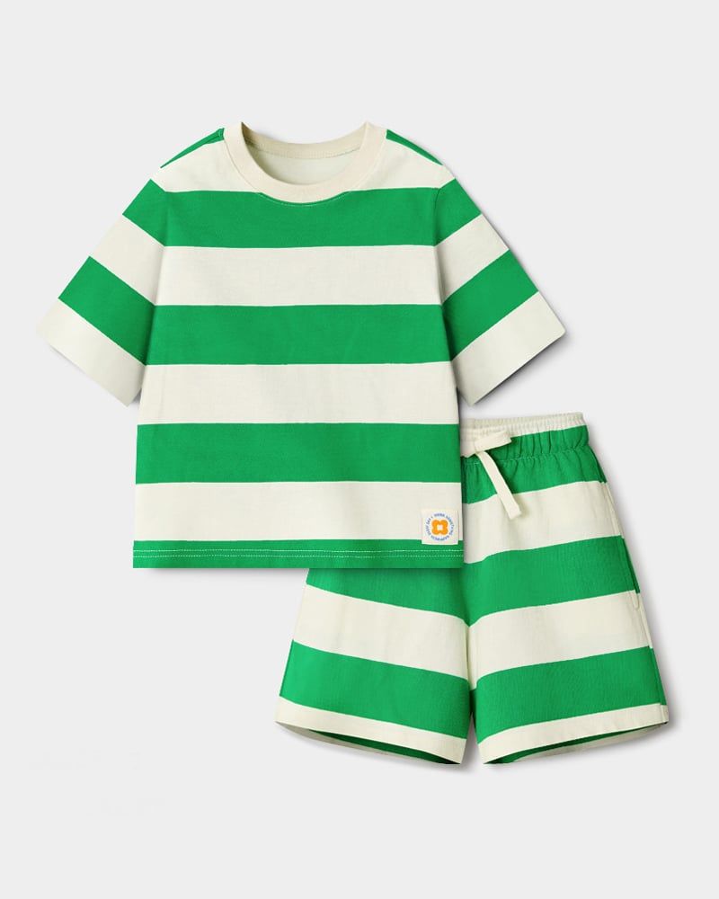 Bộ đồ ngắn cotton mịn bé trai và bé gái U3191