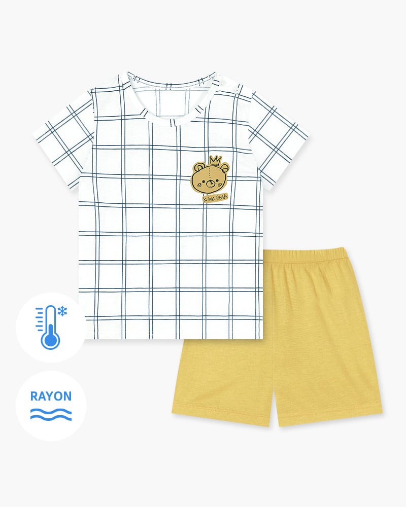Bộ đồ ngắn Cool Feel mịn mỏng mát bé trai và bé gái U3167