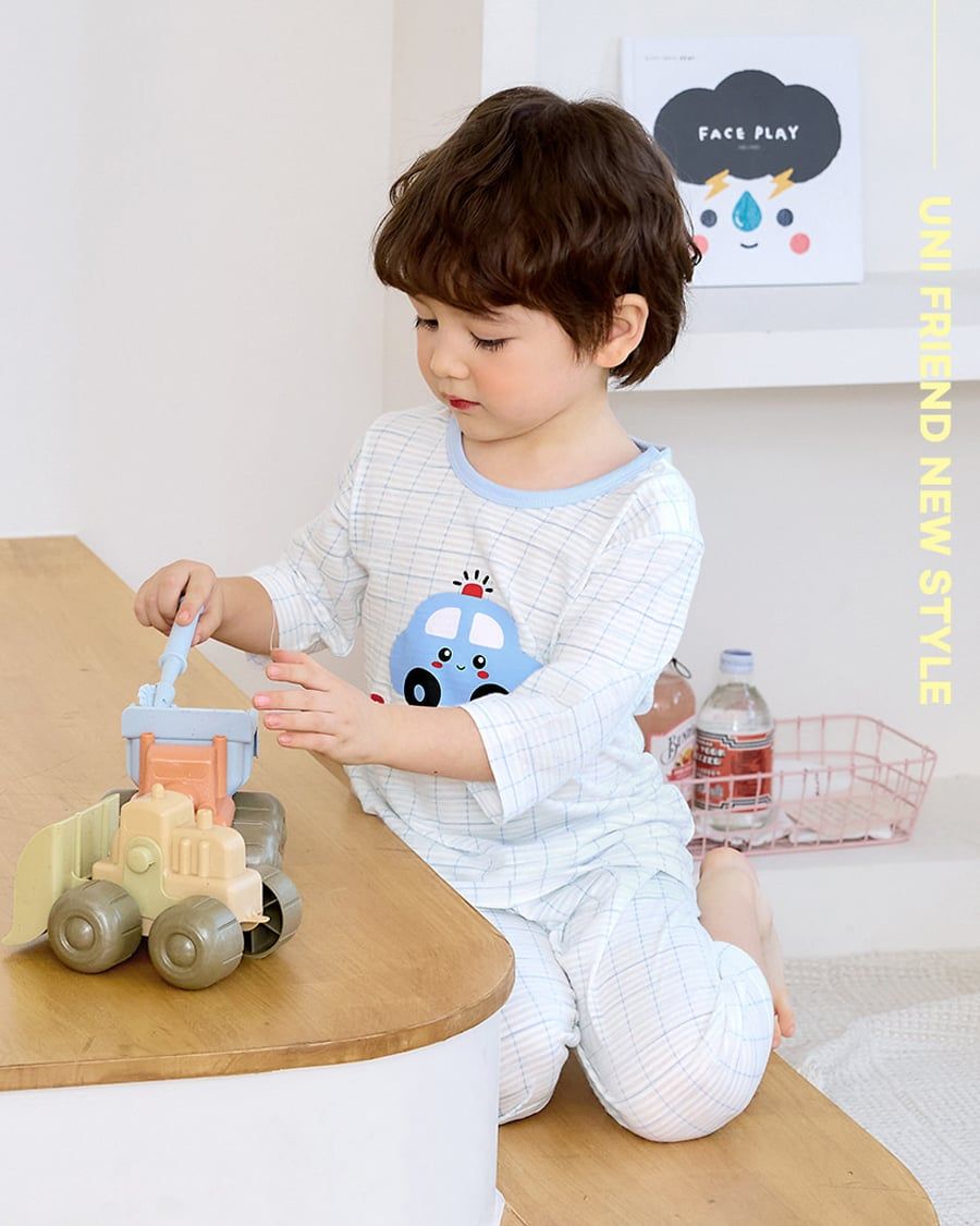 Bộ đồ lửng cotton giấy bé trai U2133