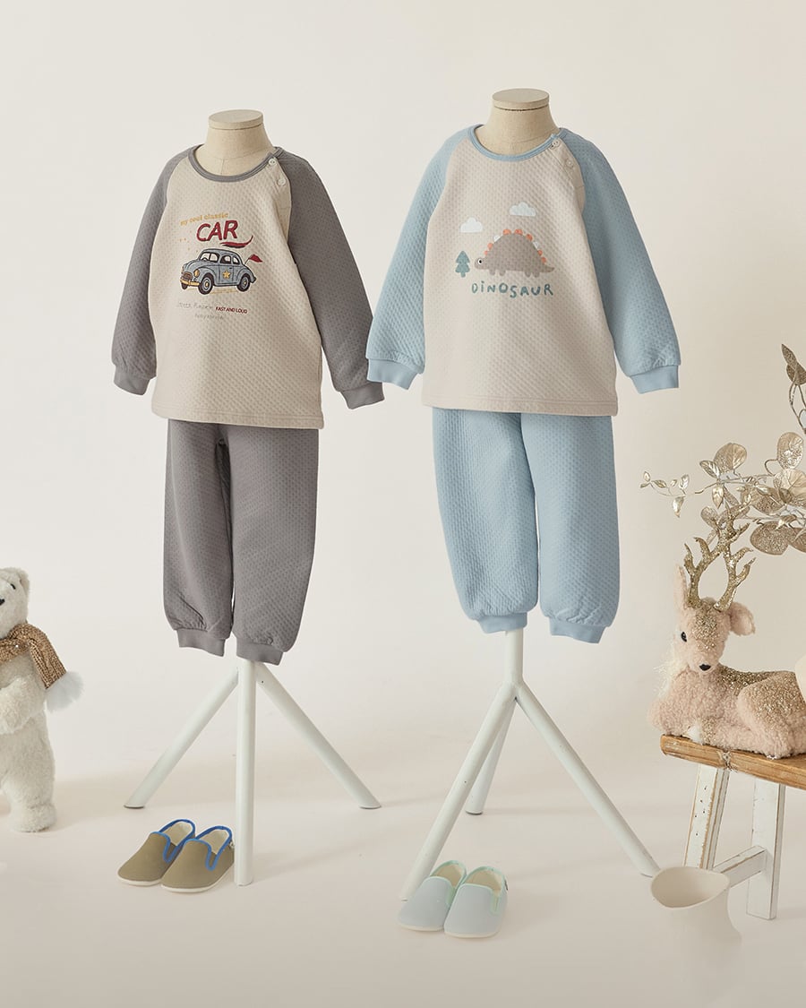 Bộ dài tay chần bông dày vừa cho bé trai U1285