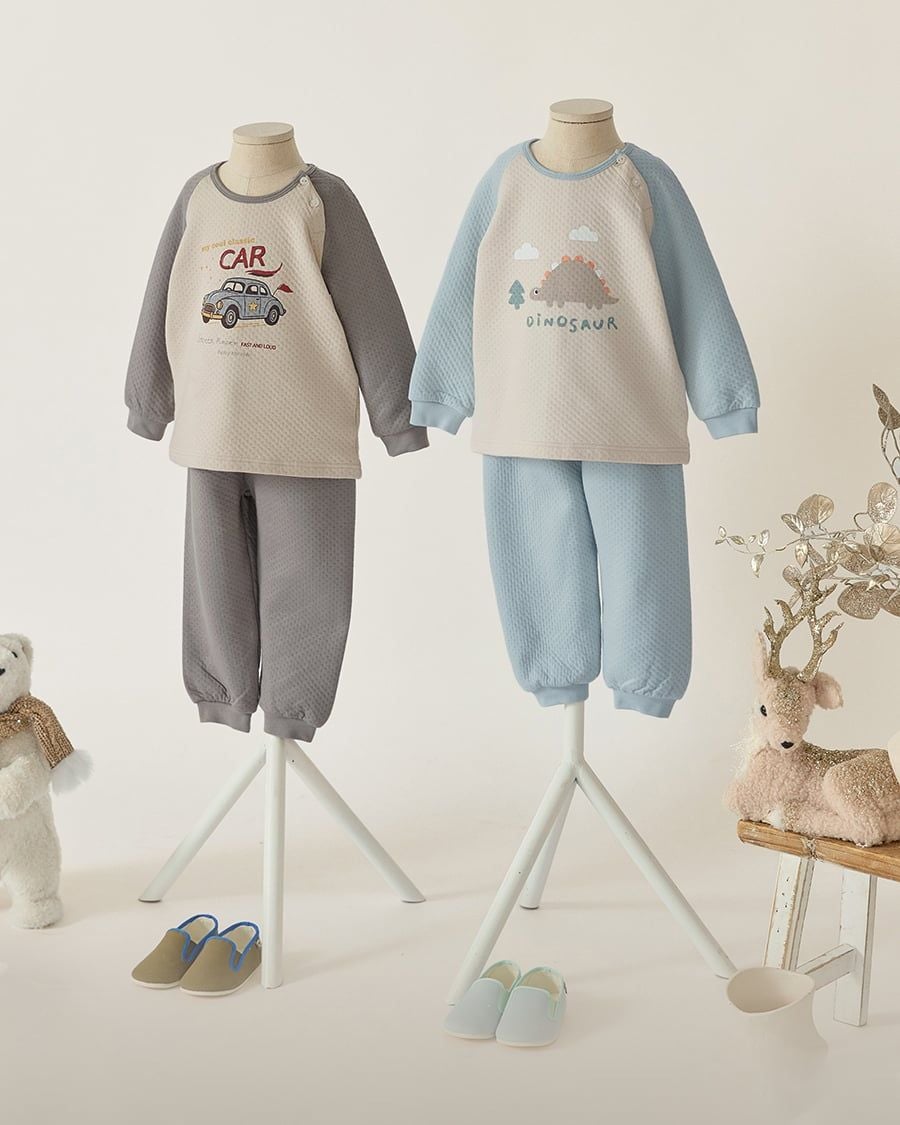 Bộ dài tay chần bông dày vừa cho bé trai U1285