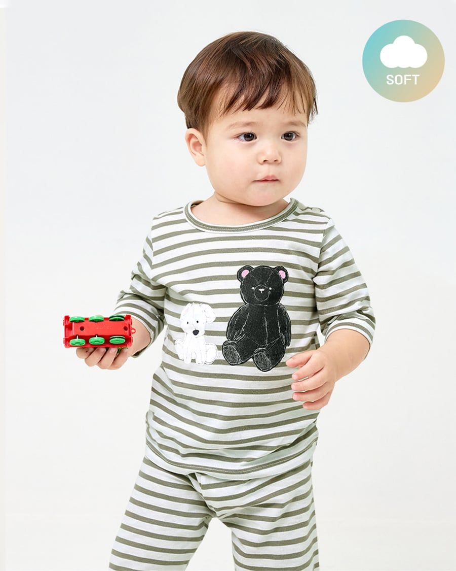 Bộ đồ lửng cotton mịn bé trai và bé gái U2112