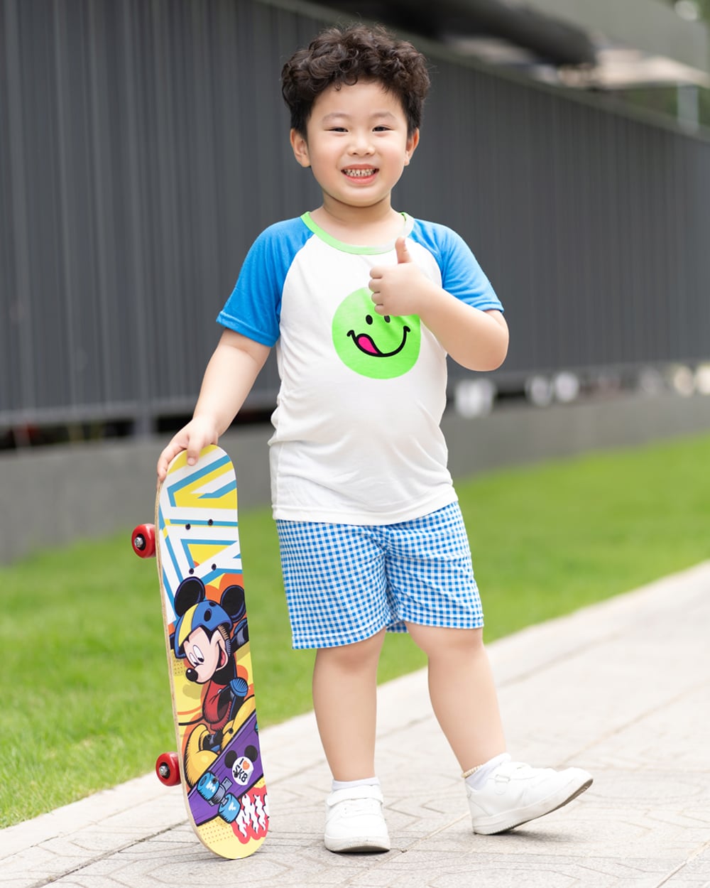 Bộ đồ ngắn Cool Feel mịn mỏng mát bé trai và bé gái U3169