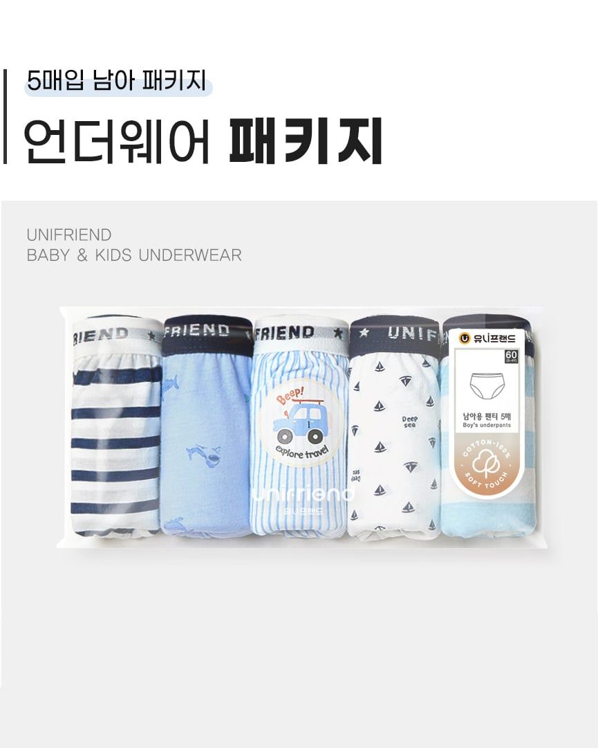 Set 5 quần chip tam giác bé trai U6067