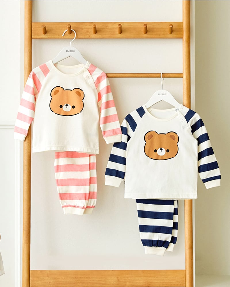 Bộ đồ dài dáng rộng cotton mịn bé gái U1189