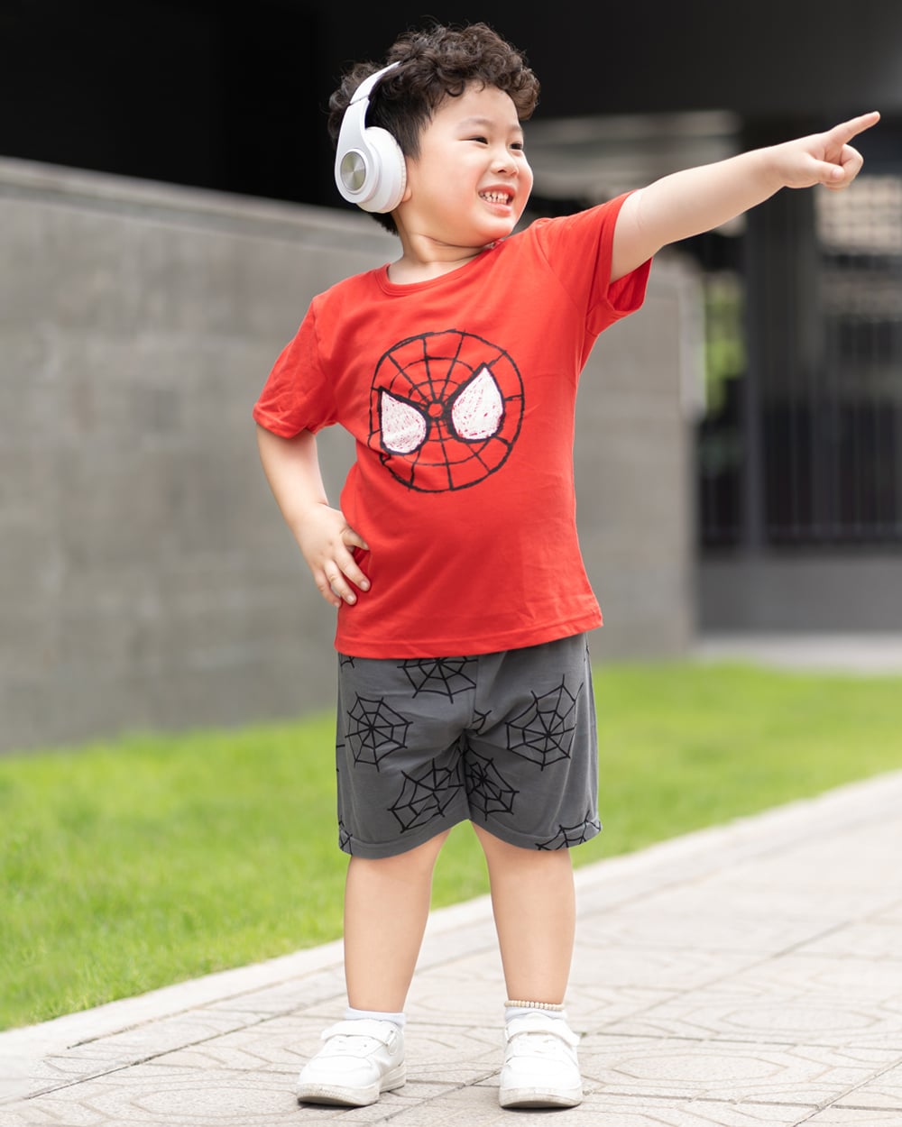 Bộ đồ ngắn cotton mịn bé trai U3022